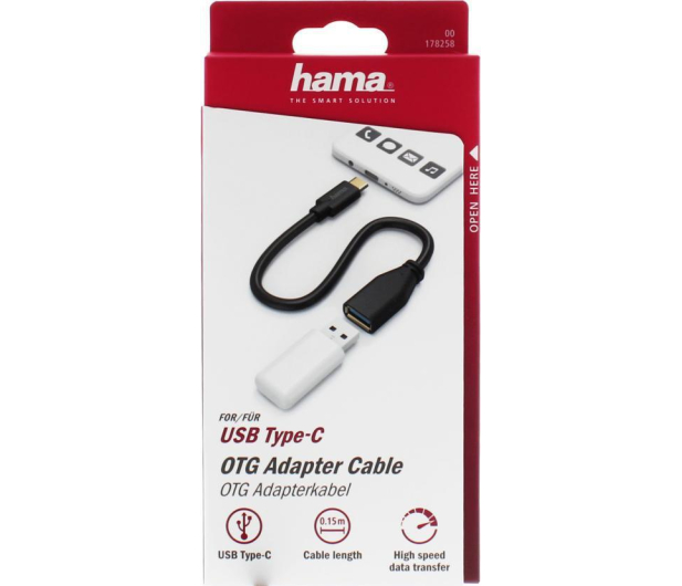 HAMA USB OTG- USB-C 0.15M HAMA czarny - 1382059 - zdjęcie 3